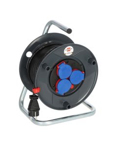 Gummi-Kabeltrommel – 4 Steckdosen, 25m, 1,5mm2 SCHUKO