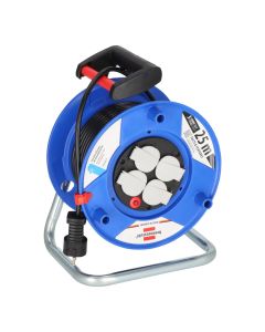 Gummi-Kabeltrommel – 4 Steckdosen, 25m, 1,5mm2 SCHUKO