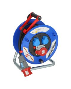 Gummi-Kabeltrommel – 4 Steckdosen, 25m, 1,5mm2 SCHUKO