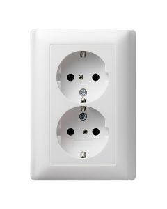 Doppelsteckdose ST55 rw glanz