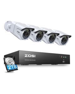 Zosi 4x WIFI Outdoor Kamera C105 + 2TB NVR